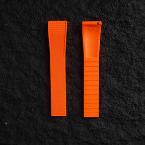 【WAFFLE-FKM】Orange DAI-EL™ CTS Rubber Strap