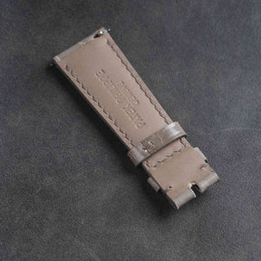 【Mississippi Alligator】Elephant Grey Glossy Belly Prestige Strap - AB057