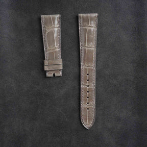 【Mississippi Alligator】Elephant Grey Glossy Belly Prestige Strap - AB057