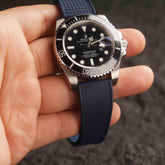 【WAFFLE-FKM】Navy DAI-EL™ Iconic CTS Rubber Strap