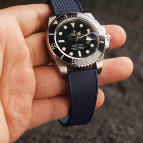 【WAFFLE-FKM】Navy DAI-EL™ Iconic Rubber Strap