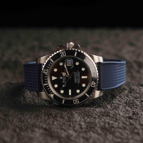【WAFFLE-FKM】Navy DAI-EL™ Iconic Rubber Strap