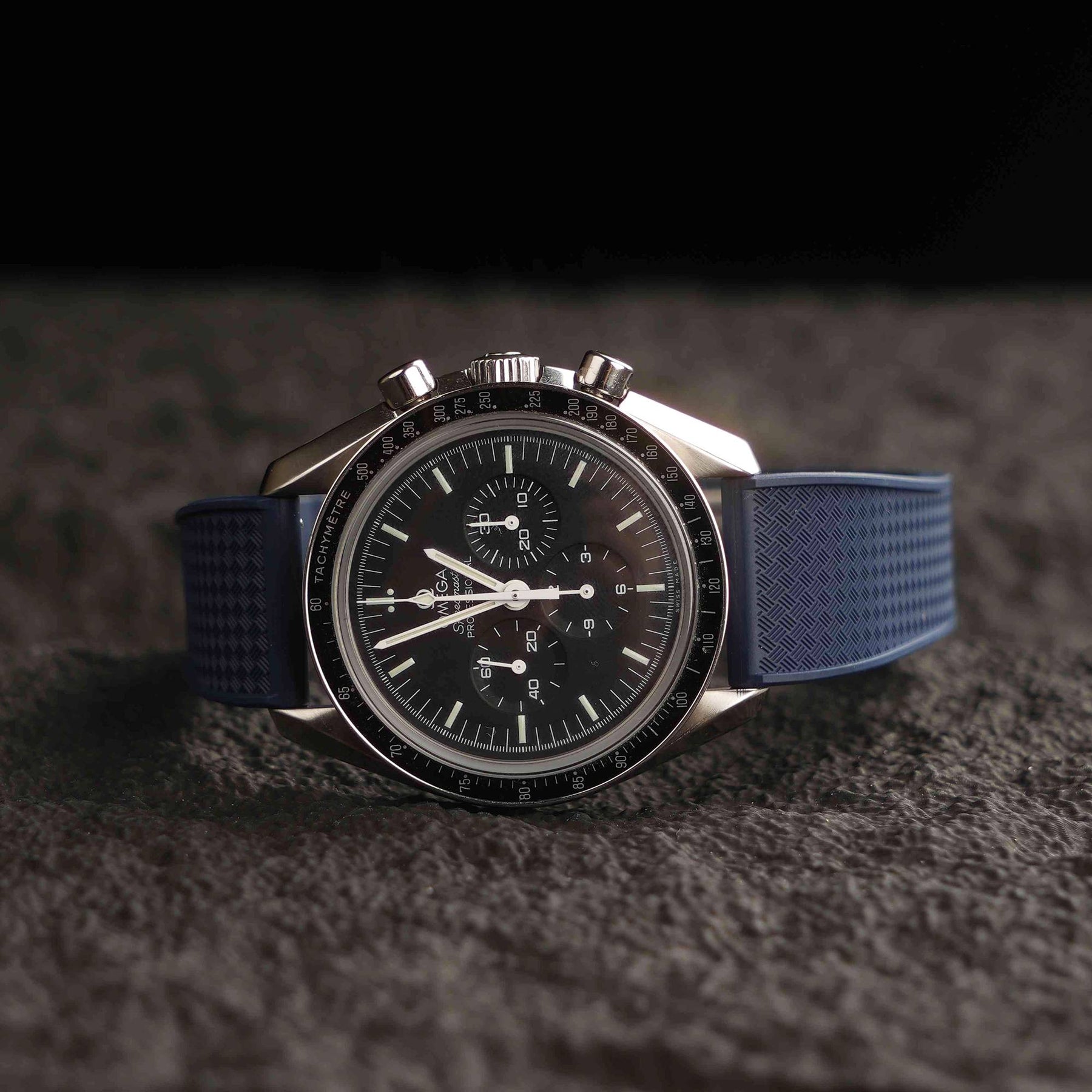 【WAFFLE-FKM】Navy DAI-EL™ Iconic Rubber Strap