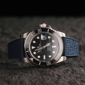 【GRID-FKM】Navy DAI-EL™ Checkered CTS Rubber Strap
