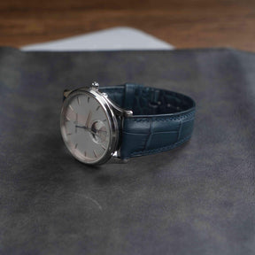 【Mississippi Alligator】Matte Slate Blue Belly Prestige Strap - AB056
