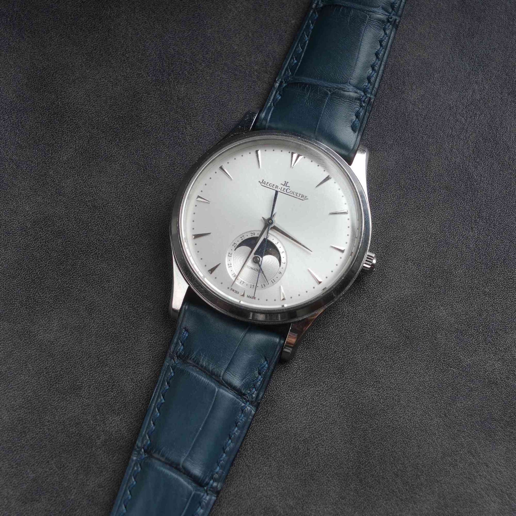 【Mississippi Alligator】Matte Slate Blue Belly Prestige Strap - AB056
