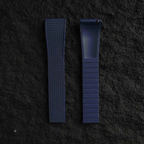 【WAFFLE-FKM】Navy DAI-EL™ Iconic Rubber Strap