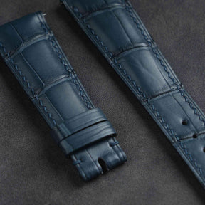 【Mississippi Alligator】Matte Slate Blue Belly Prestige Strap - AB056