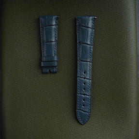【Mississippi Alligator】Matte Slate Blue Belly Prestige Strap - AB056