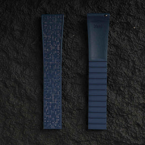 【GRID-FKM】Navy DAI-EL™ Checkered CTS Rubber Strap