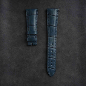 【Mississippi Alligator】Matte Slate Blue Belly Prestige Strap - AB056