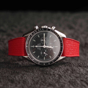 【GRID-FKM】Red DAI-EL™ Checkered CTS Rubber Strap
