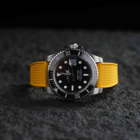 【WAFFLE-FKM】Yellow DAI-EL™ Iconic Rubber Strap