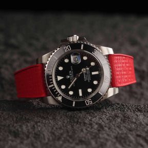 【GRID-FKM】Red DAI-EL™ Checkered CTS Rubber Strap