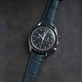 【Mississippi Alligator】Matte Slate Blue Belly Prestige Strap - AB056