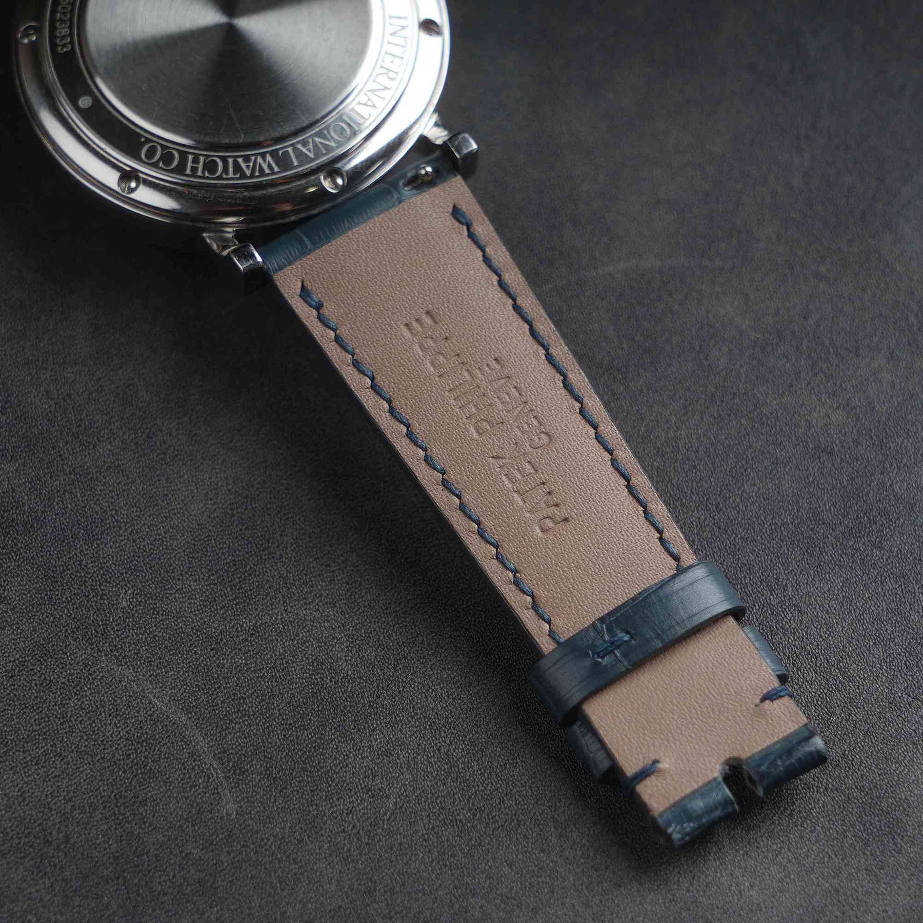 【Mississippi Alligator】Matte Slate Blue Belly Prestige Strap - AB056