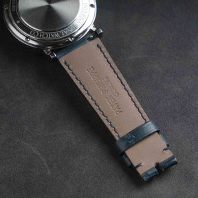 【Mississippi Alligator】Matte Slate Blue Belly Prestige Strap - AB056