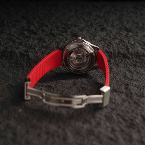 【GRID-FKM】Red DAI-EL™ Checkered CTS Rubber Strap