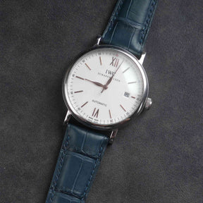【Mississippi Alligator】Matte Slate Blue Belly Prestige Strap - AB056
