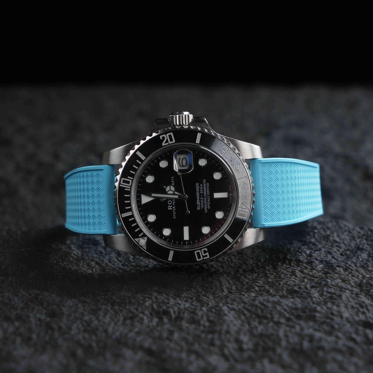 【WAFFLE-FKM】Ice Blue DAI-EL™ Iconic Rubber CTS Strap