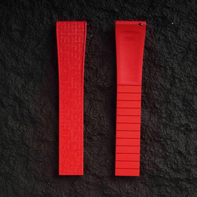 【GRID-FKM】Red DAI-EL™ Checkered CTS Rubber Strap