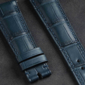 【Mississippi Alligator】Matte Slate Blue Belly Prestige Strap - AB056