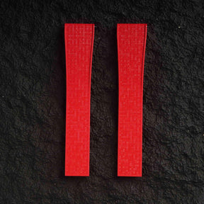 【GRID-FKM】Red DAI-EL™ Checkered CTS Rubber Strap