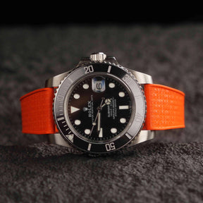 【GRID-FKM】Orange DAI-EL™ Checkered CTS Rubber Strap
