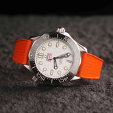 【GRID-FKM】Orange DAI-EL™ Checkered CTS Rubber Strap