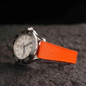 【GRID-FKM】Orange DAI-EL™ Checkered CTS Rubber Strap