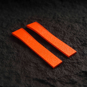 【GRID-FKM】Orange DAI-EL™ Checkered CTS Rubber Strap
