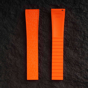 【GRID-FKM】Orange DAI-EL™ Checkered CTS Rubber Strap