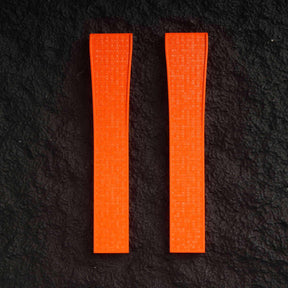 【GRID-FKM】Orange DAI-EL™ Checkered CTS Rubber Strap