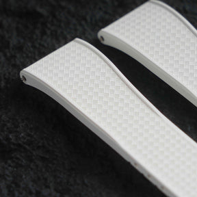 【WAFFLE-FKM】White DAI-EL™ Iconic Rubber Strap