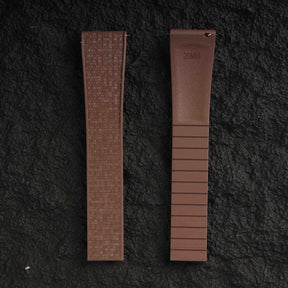 【GRID-FKM】Coffee DAI-EL™ Checkered CTS Rubber Strap
