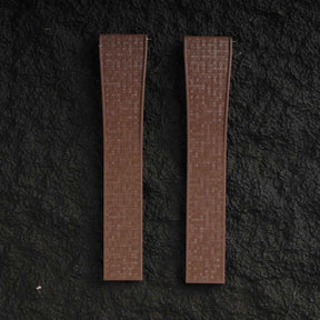 【GRID-FKM】Coffee DAI-EL™ Checkered CTS Rubber Strap