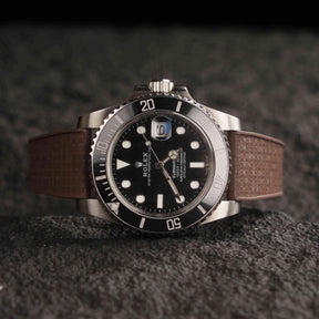 【GRID-FKM】Coffee DAI-EL™ Checkered CTS Rubber Strap