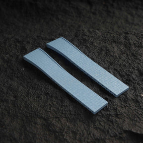 【GRID-FKM】Ice Blue DAI-EL™ Checkered CTS Rubber Strap