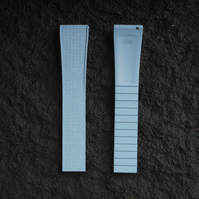 【GRID-FKM】Ice Blue DAI-EL™ Checkered CTS Rubber Strap