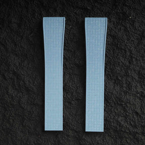 【GRID-FKM】Ice Blue DAI-EL™ Checkered CTS Rubber Strap