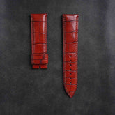 【Mississippi Alligator】Red Wine Belly Prestige Strap - AB052