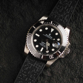 【GRID-FKM】Space Black DAI-EL™ Checkered CTS Rubber Strap