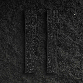 【GRID-FKM】Space Black DAI-EL™ Checkered CTS Rubber Strap