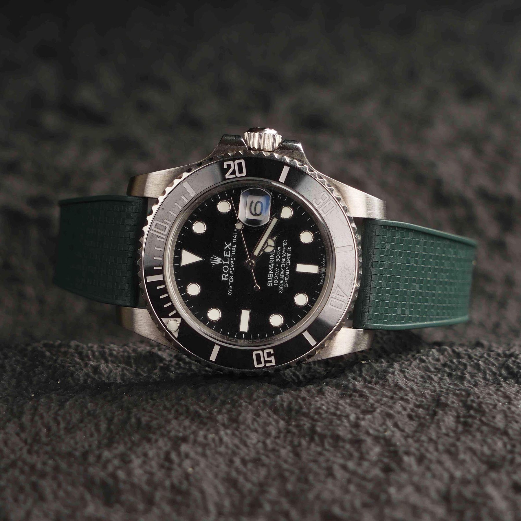 【GRID-FKM】Amry Green DAI-EL™ Checkered CTS Rubber Strap