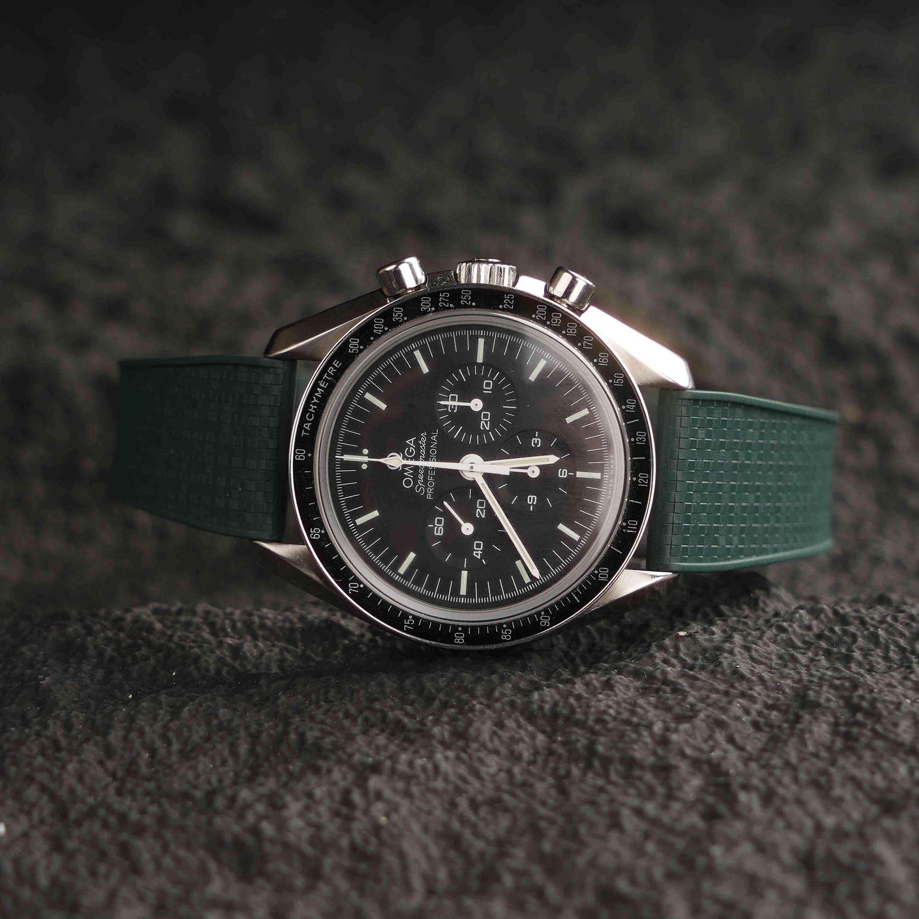 【GRID-FKM】Amry Green DAI-EL™ Checkered CTS Rubber Strap