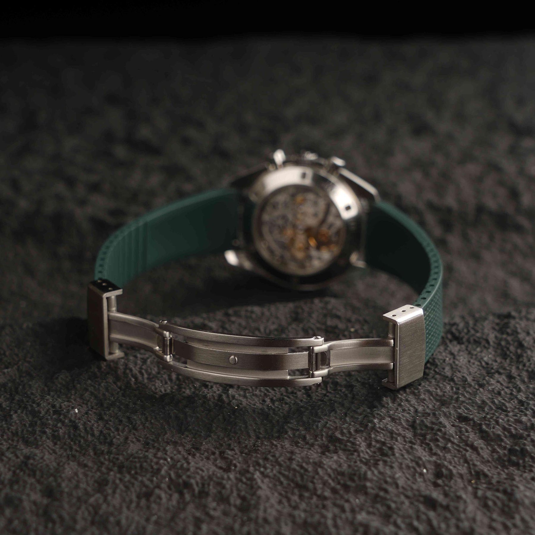 【GRID-FKM】Amry Green DAI-EL™ Checkered CTS Rubber Strap