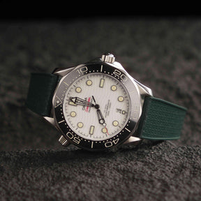 【GRID-FKM】Amry Green DAI-EL™ Checkered CTS Rubber Strap