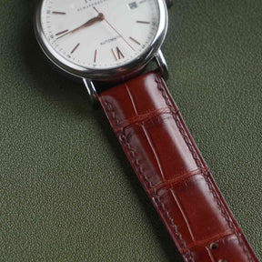 【Mississippi Alligator】Matte Reddish Brown Belly Prestige Strap - AB004