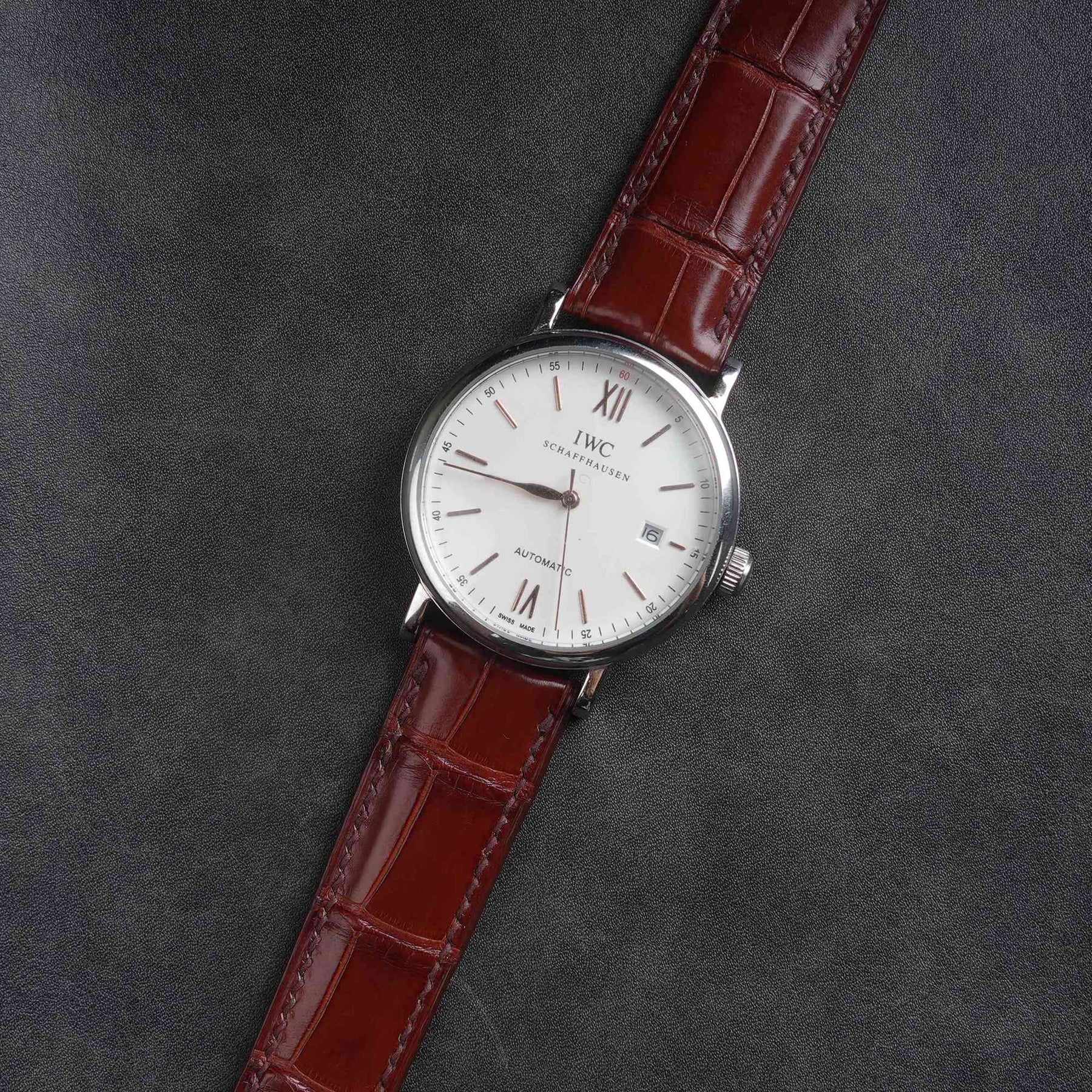 【Mississippi Alligator】Matte Reddish Brown Belly Prestige Strap - AB004