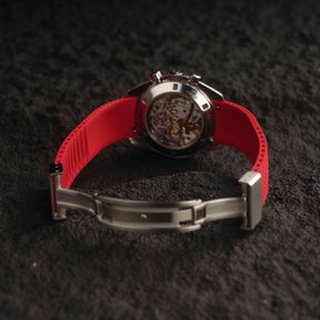 【SAILCLOTH-FKM】Red DAI-EL™ Curved-end CTS Rubber Strap